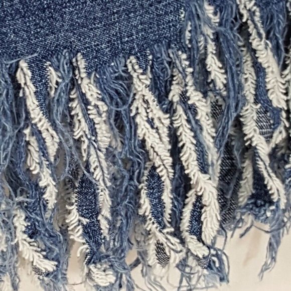 Vintage Canyon River Blues Patchwork Denim Jean Maxi Skirt 11 Womens Distressed - Picture 9 of 14